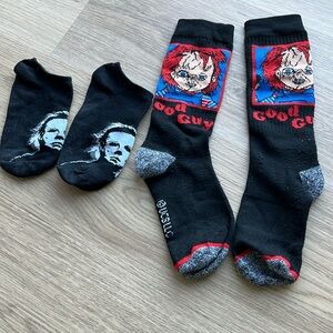 Halloween Socks Chucky Socks and Michael Myers Socks One Size Spirit Store